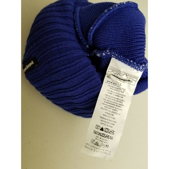 Patagonia Powder Town Pom Beanie Viking Blue Knit Hat One Size